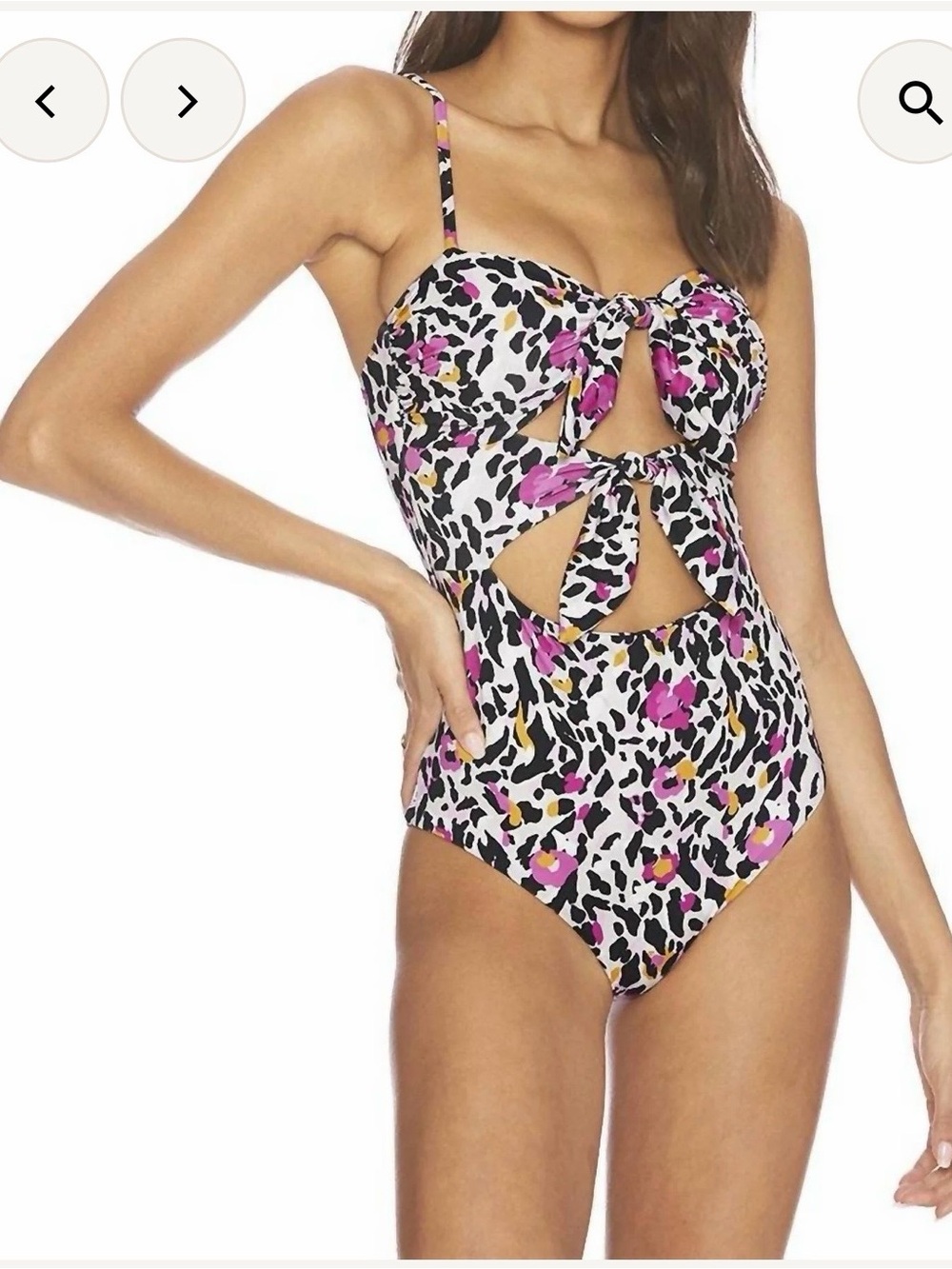 Beach Riot Mia Leopard Print One-Piece Swimsuit